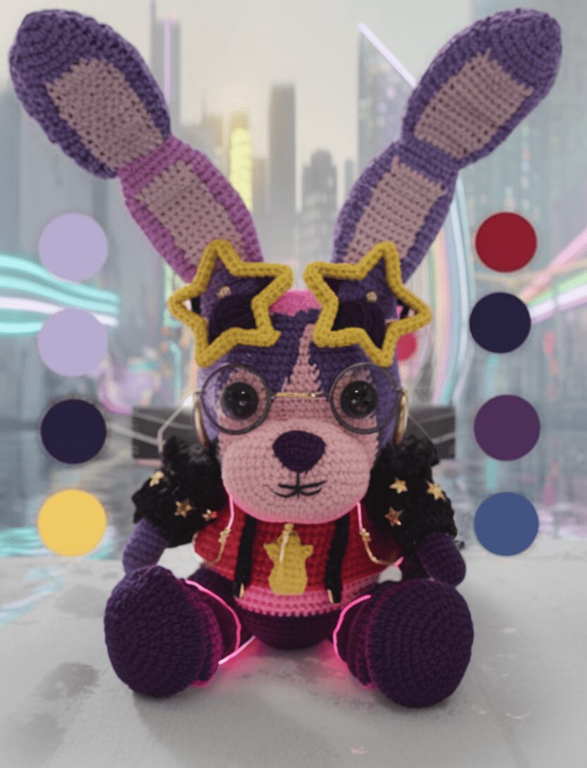 Complete Glamrock Bonnie Amigurumi Pattern A Step-By-Step Instructions 25 Five Nights at Freddy's Crochet