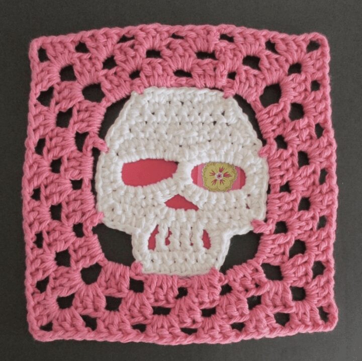Free Skull Granny Square Pattern 25 Skull Granny Square