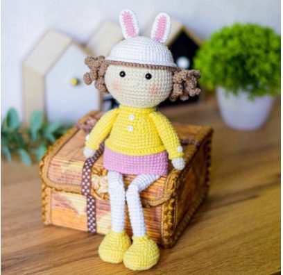 Adorable Amigurumi Doll With Bunny Hat Crochet Pattern 26 Amigurumi Doll