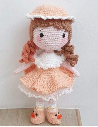 Crochet Yellow Duck Girl Amigurumi Doll 26 Duck Girl