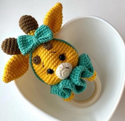 Crochet An Adorable Giraffe Baby Rattle 42 Giraffe
