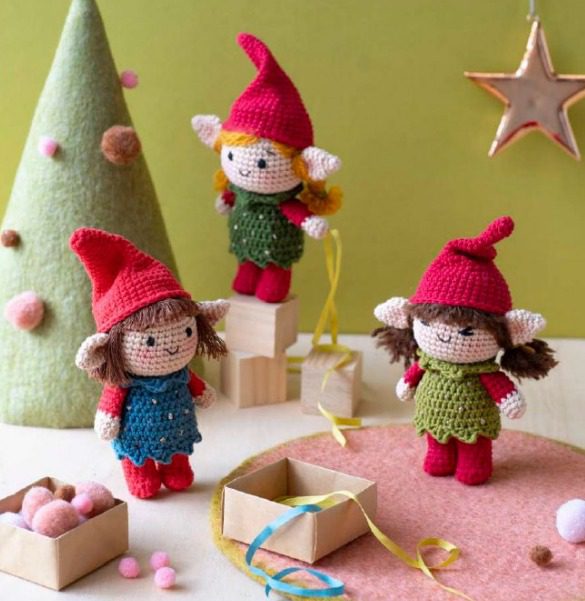 Crochet Adorable Christmas Elves Amigurumi 25 Christmas Elves